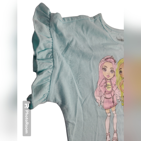Rainbow High Girls Aqua Blue Short Sleeve Graphic Tees Size 10/12 - Picture 7 of 9